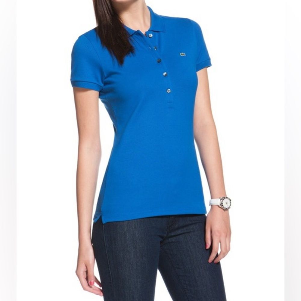 Lacoste Short Sleeve Pique Polo navy 40 ECU